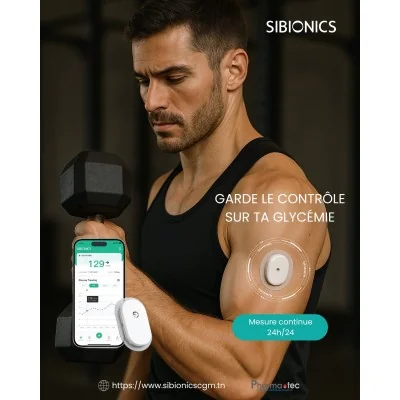 Système CGM SIBIONICS GS1 - Suivi Diabète & Rapports AGP