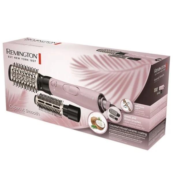 REMINGTON Brosse Soufflante Coconut Smooth AS5901 1000W - Rose