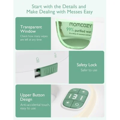 Momcozy Chauffe Lingettes & Veilleuse Intégrée Momcozy Chauffe Lingettes & Veilleuse Intégrée