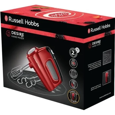 RUSSELL HOBBS Batteur Desire 350 Watts - Noir&Rouge 27150-56 RUSSELL HOBBS Batteur Desire 350 Watts - Noir&Rouge 27150-56