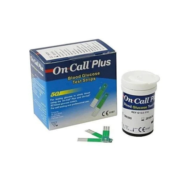On Call Plus Bandelettes Glycémie Boite de 50 - Test Diabète Précis Économique