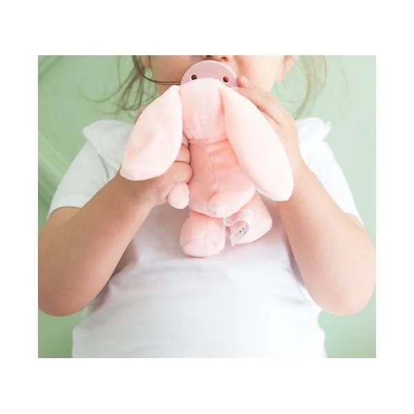 MINIKOIOI SLEEP BUDDY LUNA SUCETTE EN SILICONE AVEC JOUET DOUX 0M+ ROSE