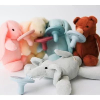 MINIKOIOI SLEEP BUDDY LUNA SUCETTE EN SILICONE AVEC JOUET DOUX 0M+ ROSE