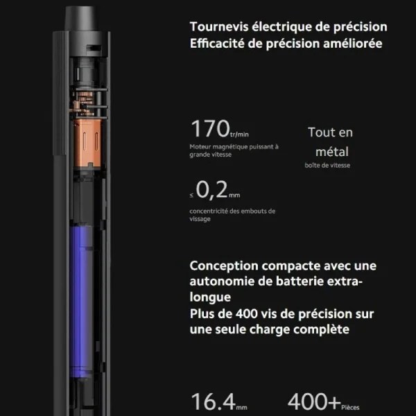 XIAOMI Tournevis de précision électrique Mi 5 Nm - BHR5474GL