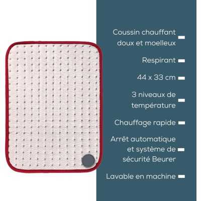 Beurer Coussin chauffant HK Comfort, coussin chauffant électrique flexible avec surface super douce Beurer Coussin chauffant HK Comfort, coussin chauffant électrique flexible avec surface super douce
