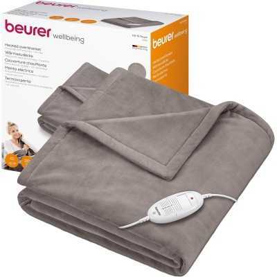 Beurer HD 75 Cozy Couverture chauffante, couverture électrique confortable en apparence de fourrure