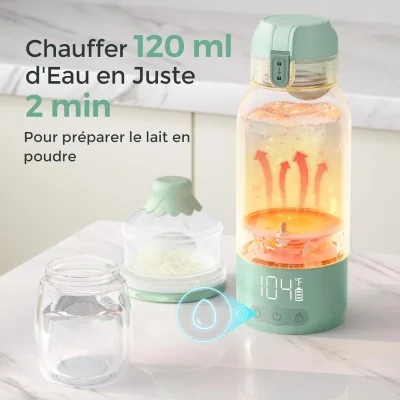 Pack Nomade : Chauffe-biberon Portable + Glacière à lait 650 ml
