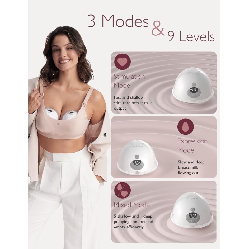 Momcosy S12 Pro Tire lait électrique main libre lot de 2
