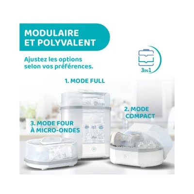 CHICCO Stérilisateur Biberon à vapeur 3 en 1 CHICCO Stérilisateur Biberon à vapeur 3 en 1