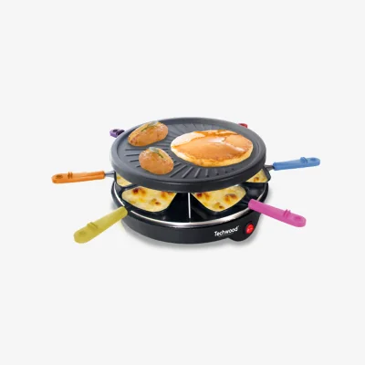 TECHWOOD Raclette 6 poelons Grill et minicrepe TRA 64