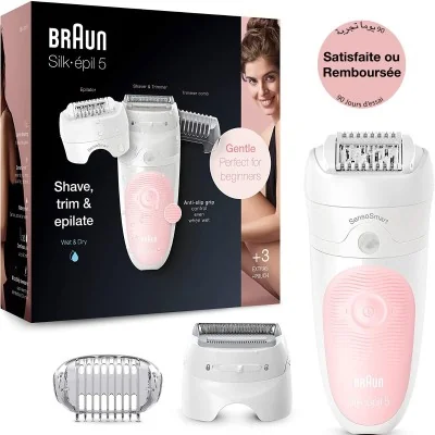 Braun epilateur Silk épil 5-620 avec technologie Wet & Dry