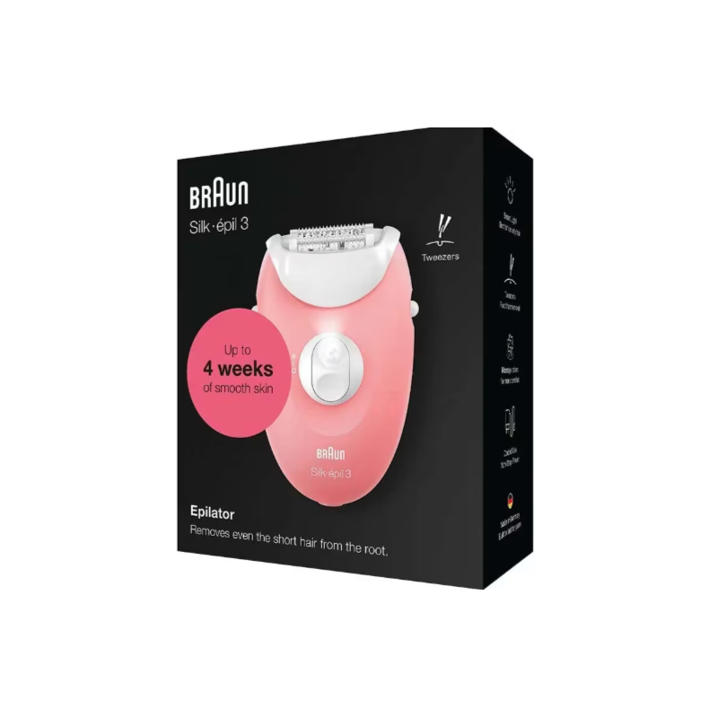 BRAUN epilateur SE3-176 Blanc Rose