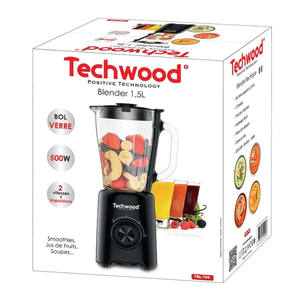 Blender TECHWOOD 500W TBL-789 - Noir