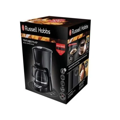 Cafetière Électrique RUSSELL HOBBS Textures Plus 1.25L - Noir Cafetière Électrique RUSSELL HOBBS Textures Plus 1.25L - Noir