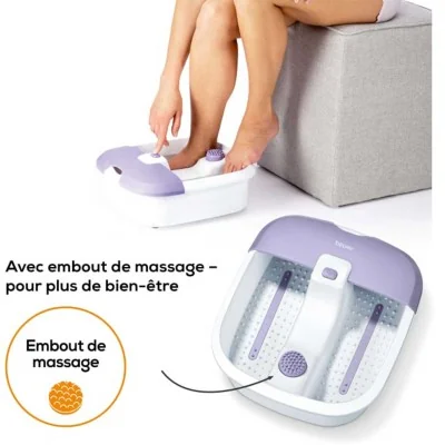 Beurer Bain bouillonnant pour les pieds beurer Wellbeing - Mauve & blanc Beurer Bain bouillonnant pour les pieds beurer Wellbeing - Mauve & blanc