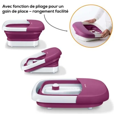 beurer Bain bouillonnant pour les pieds pliable beurer Wellbeing Violet & blanc beurer Bain bouillonnant pour les pieds pliable beurer Wellbeing Violet & blanc