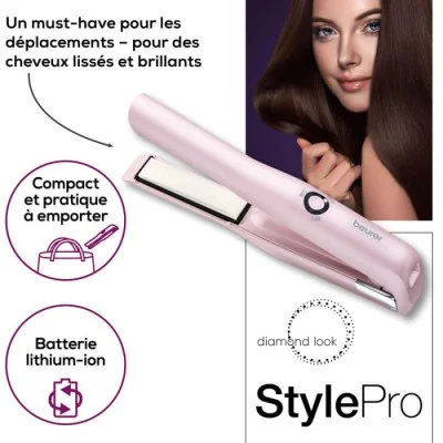 BEURER Lisseur Cheveux Sans Fil HS20 Rose BEURER Lisseur Cheveux Sans Fil HS20 Rose