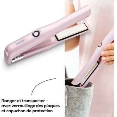 BEURER Lisseur Cheveux Sans Fil BEURER HS20 - Rose BEURER Lisseur Cheveux Sans Fil BEURER HS20 - Rose