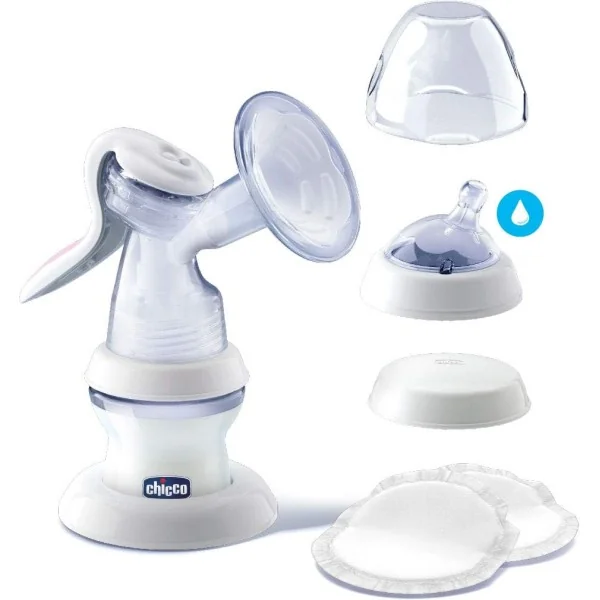 Chicco Tire-lait Manuel Natural Feeling, Ergonomique et Rapide, avec Tétine Inclinée et Couvercle Hermétique - 150 ml